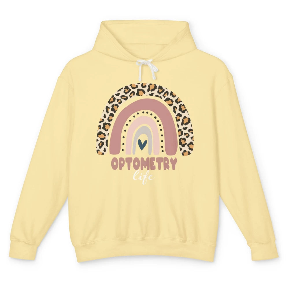 Optometry Life Leopard Rainbow Optometrist Optician Gift Unisex Lightweight Hoodie