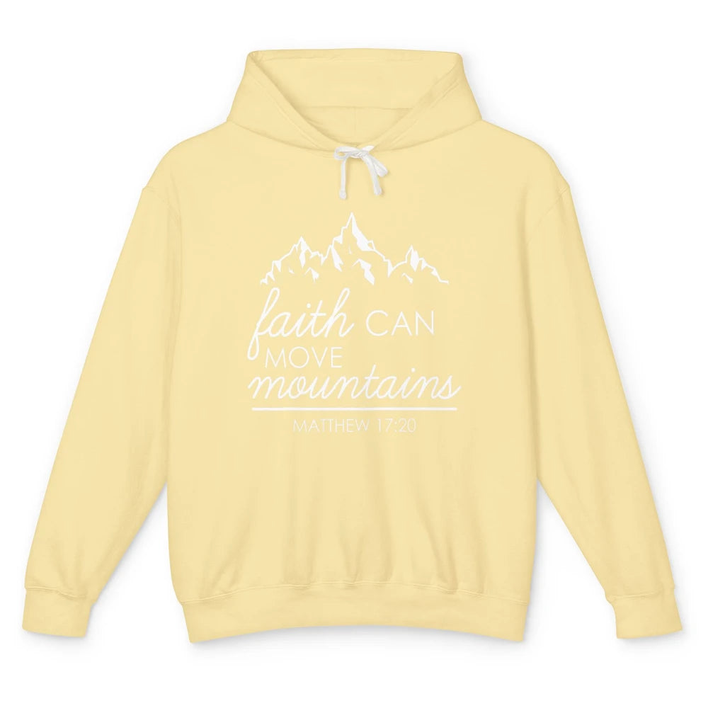 Bible Verse Jesus Christian Religion Mountains God Faith Unisex Lightweight Hoodie