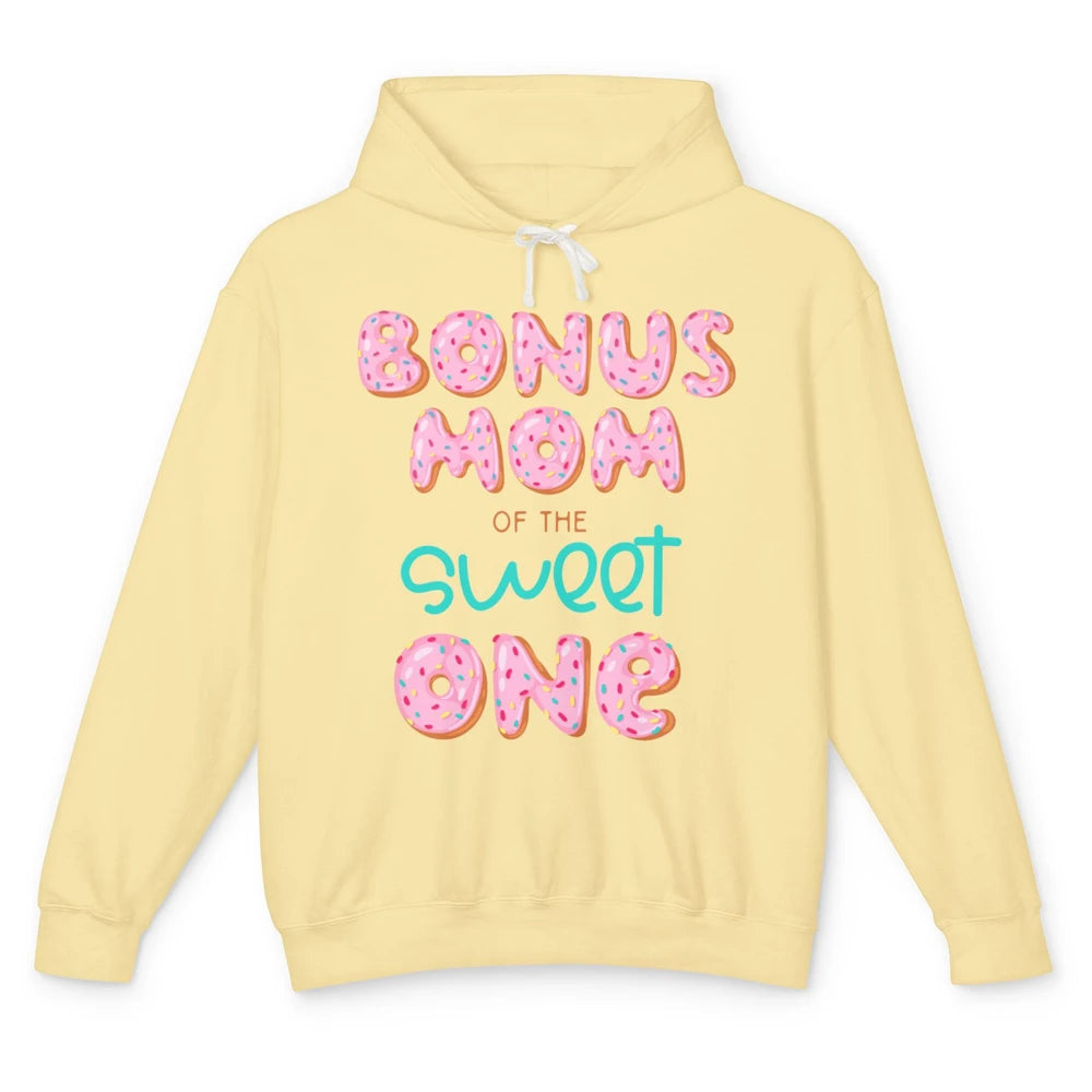 Bonus Mom Of Sweet One Donut Birthday Party Stepmom Mother Unisex Lightweight Hoodie