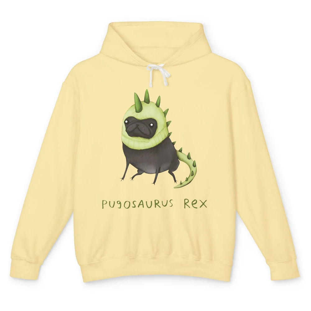 Funny Pug T-Rex Dinosaur Costume Pug Mom Humorous Sarcastic Unisex Lightweight Hoodie