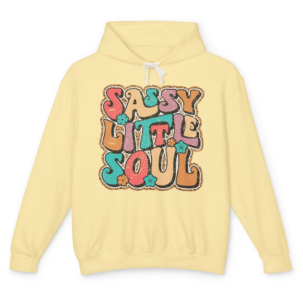 Retro Boho Groovy Sassy Little Soul Western Hippie Cowgirl Unisex Lightweight Hoodie