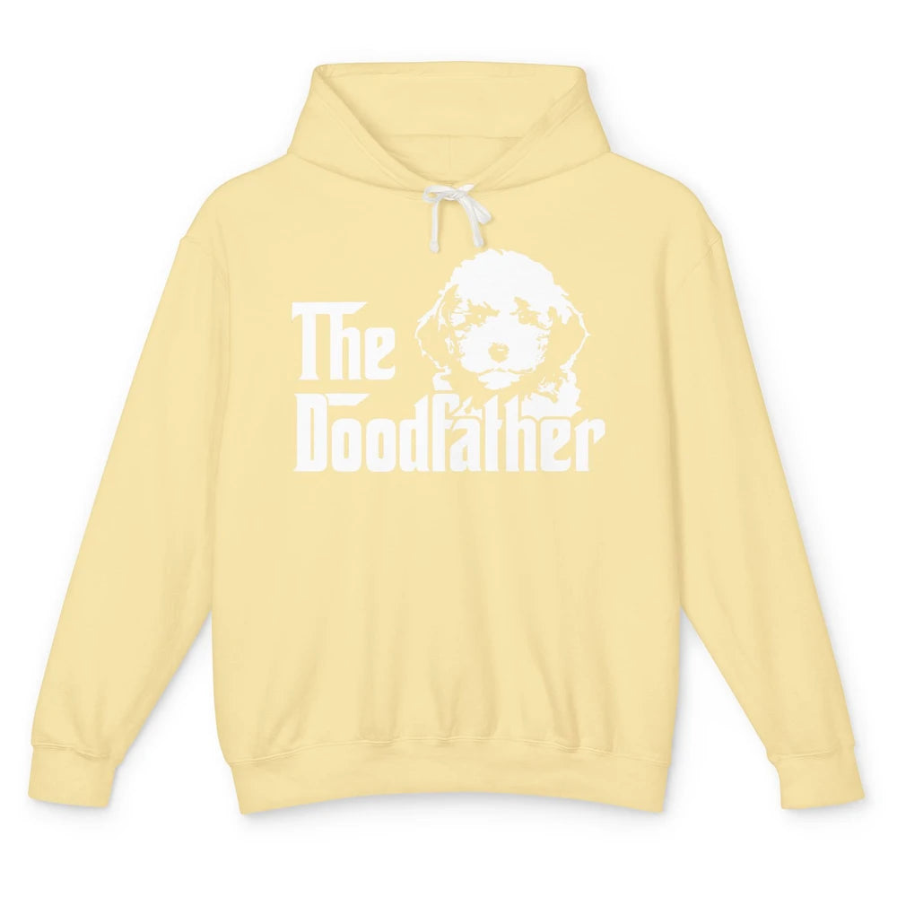 The Doodfather Funny Dog Golden Doodle Dad Fathers Day Puppy Unisex Lightweight Hoodie