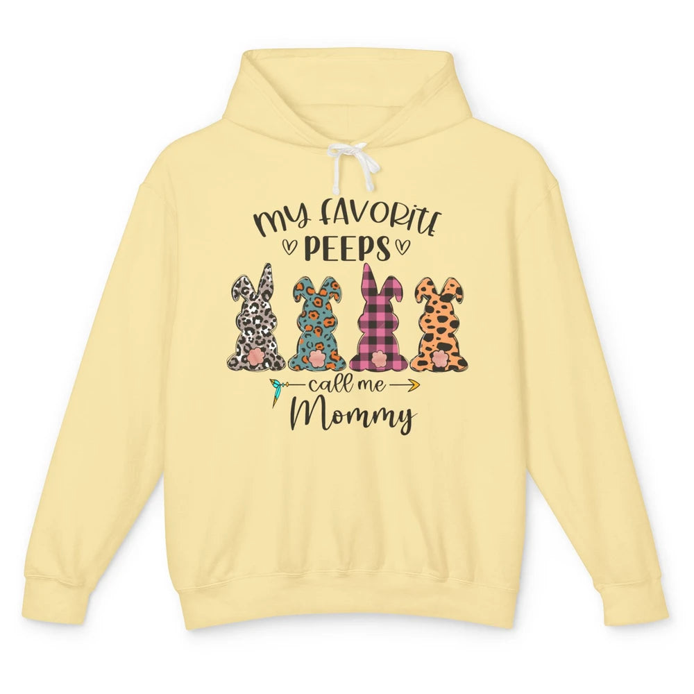 Easter Mom My Favorite Peeps Calls Me Mommy Easter Bunny Unisex Lightweight Hoodie