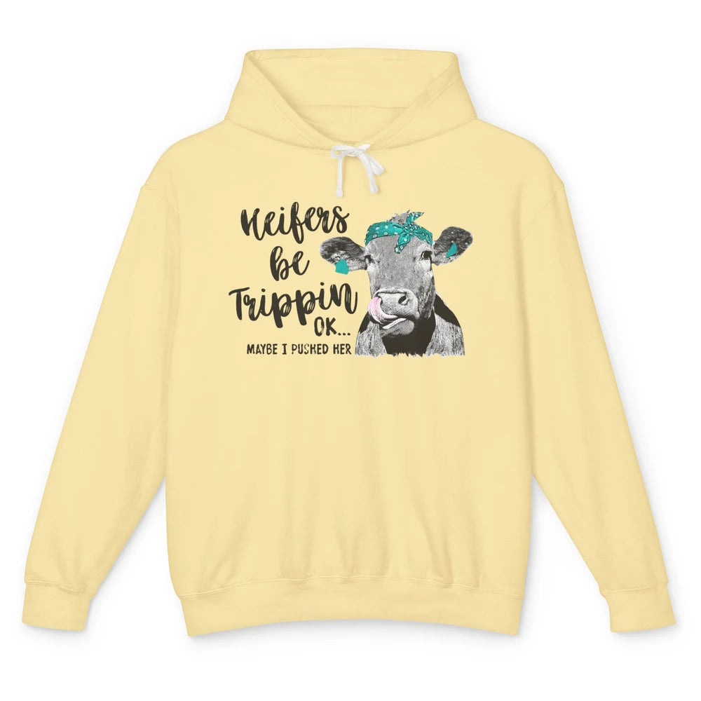 Funny Floral Heifer Be Trippin Castle Farmers Women Vintage Unisex Lightweight Hoodie