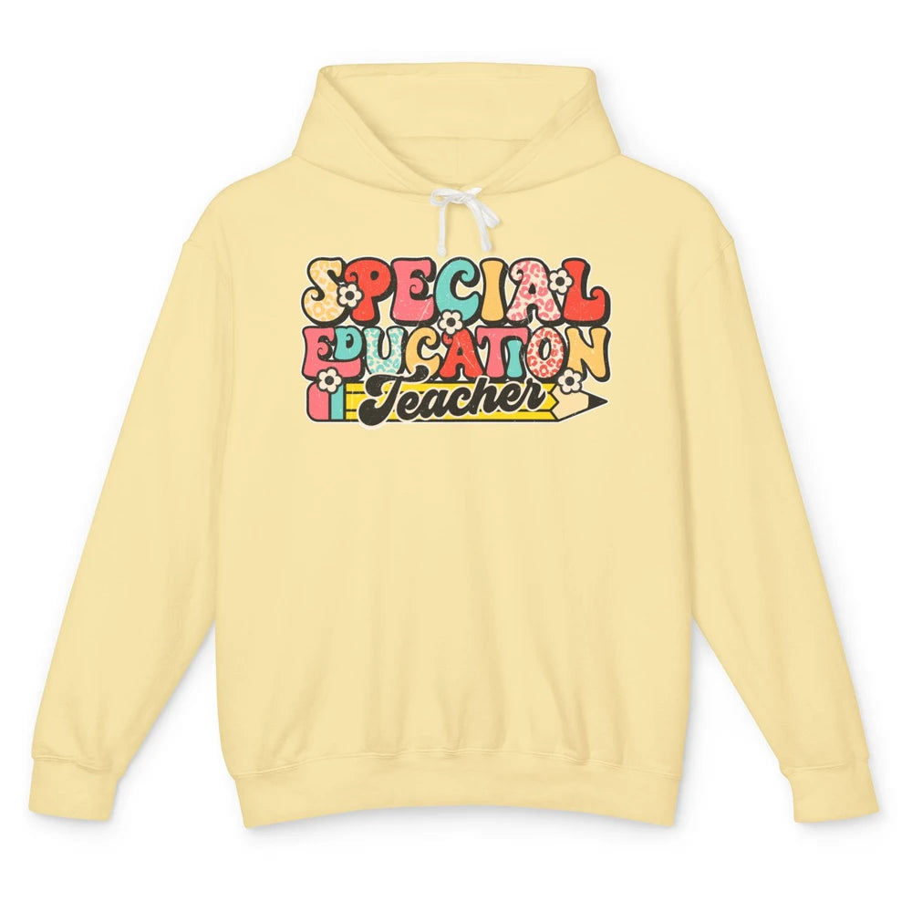 Sped Teacher Special Education Teacher Speech Therapy Retro Unisex Lightweight Hoodie