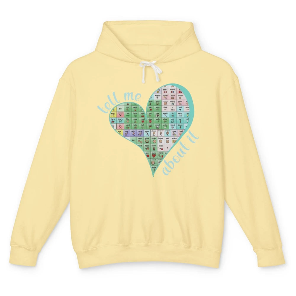 Sped Teacher Heart Your Words Matter Speech Therapy Unisex Lightweight Hoodie