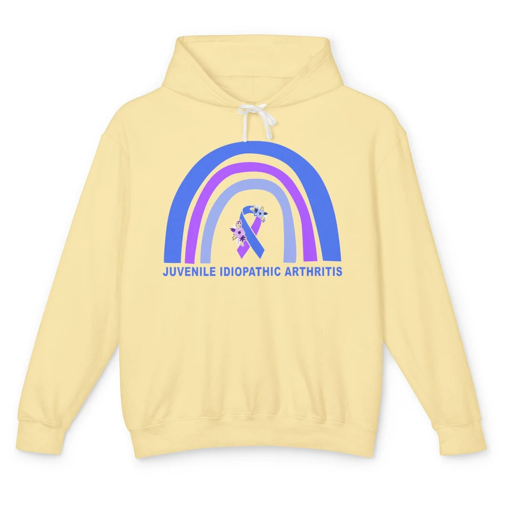 Juvenile Idiopathic Arthritis JIA Awareness Floral Rainbow Unisex Lightweight Hoodie