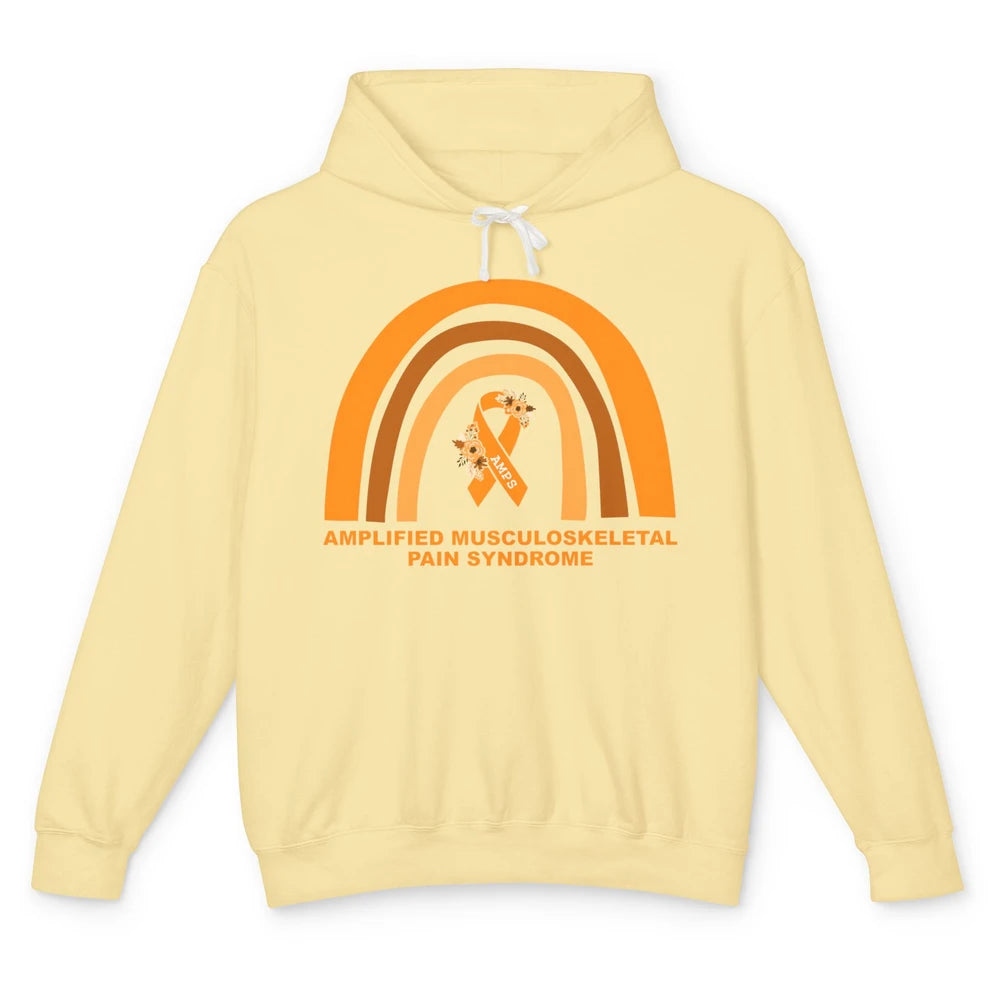 Amplified Musculoskeletal Pain Syndrome AMPS Orange Rainbow Unisex Lightweight Hoodie