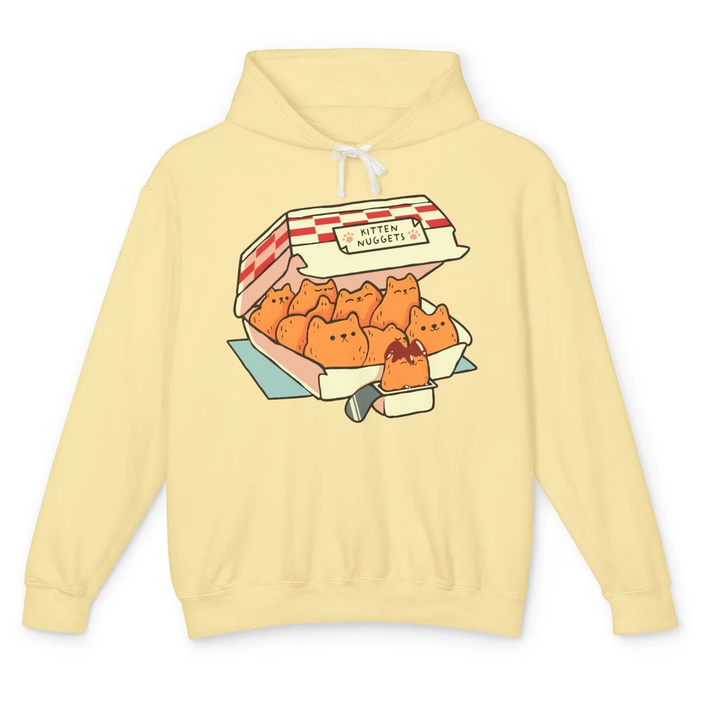 Kitten Nuggets Fast Food Cat Funny Cat Lovers Gift Nuggets Unisex Lightweight Hoodie