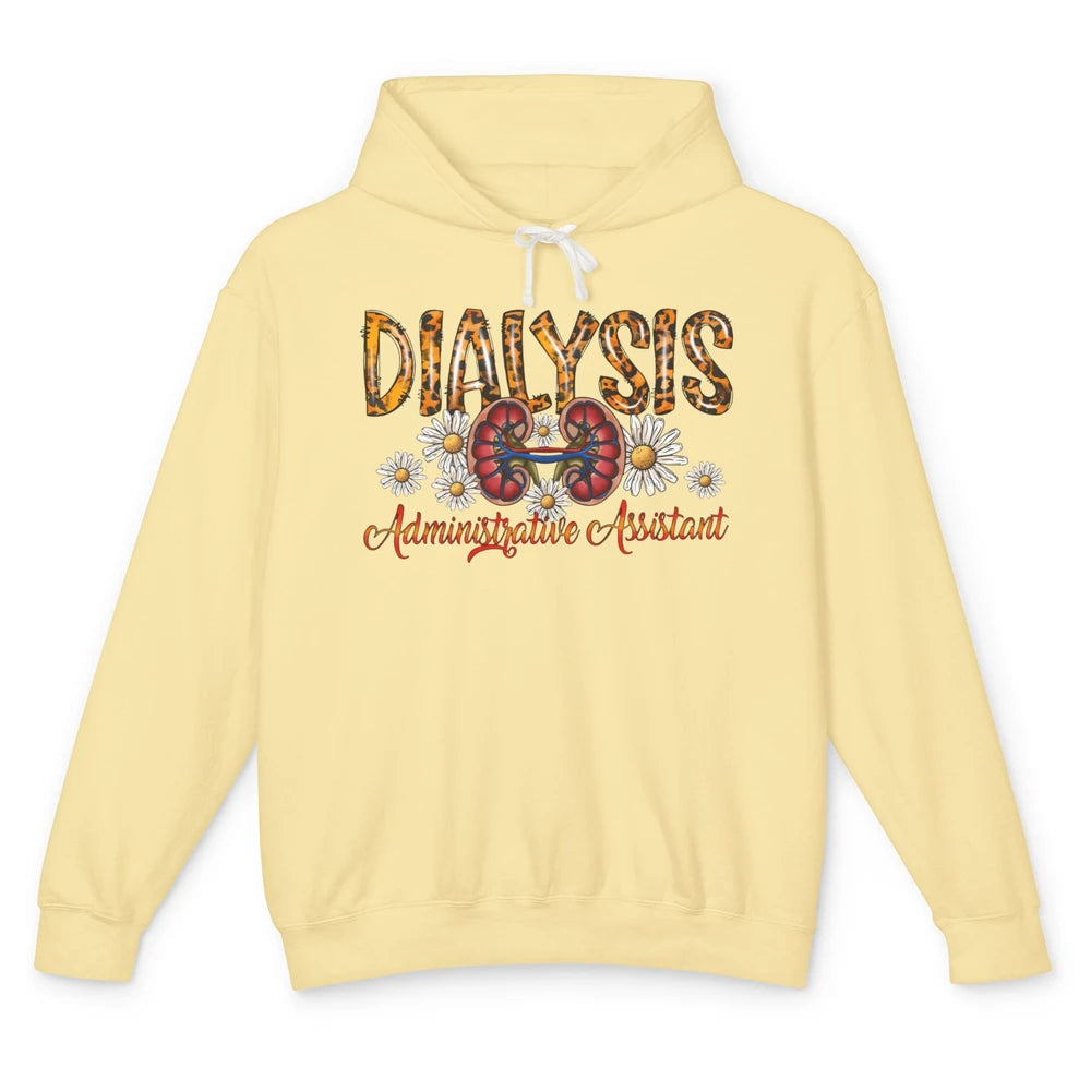 Floral Lungs Dialysis Administrative Assistant Nephrology Unisex Lightweight Hoodie