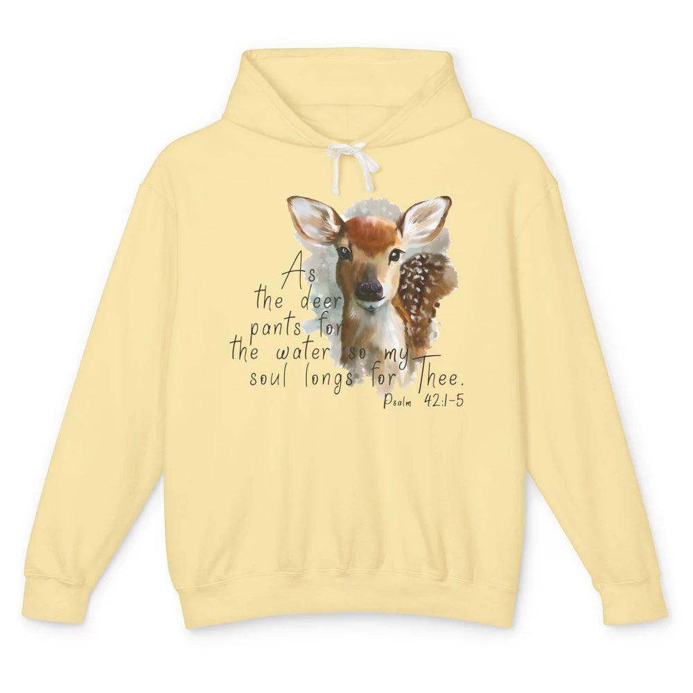 Christian As Deer Pants For The Water Bible Verse Religious Unisex Lightweight Hoodie