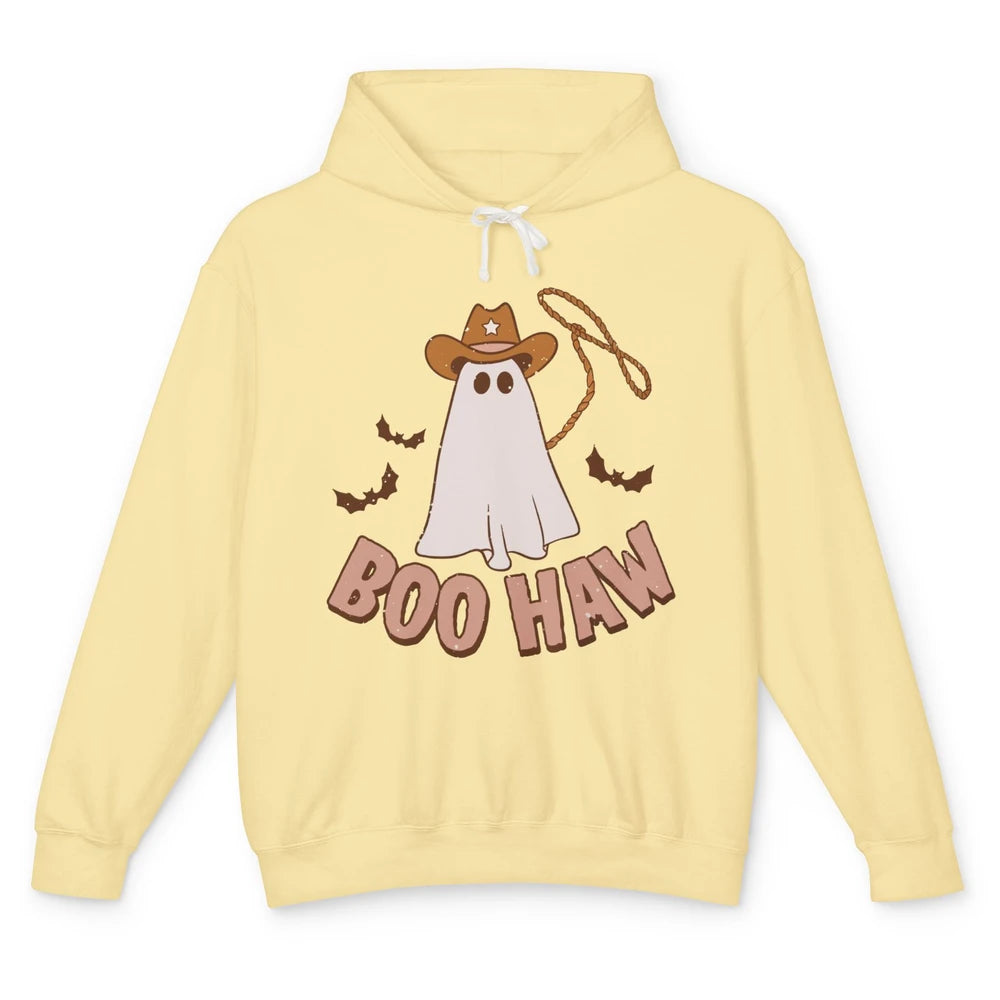 Funny Cowboy Ghost Yeehaw Halloween Western Country Cowboy Unisex Lightweight Hoodie