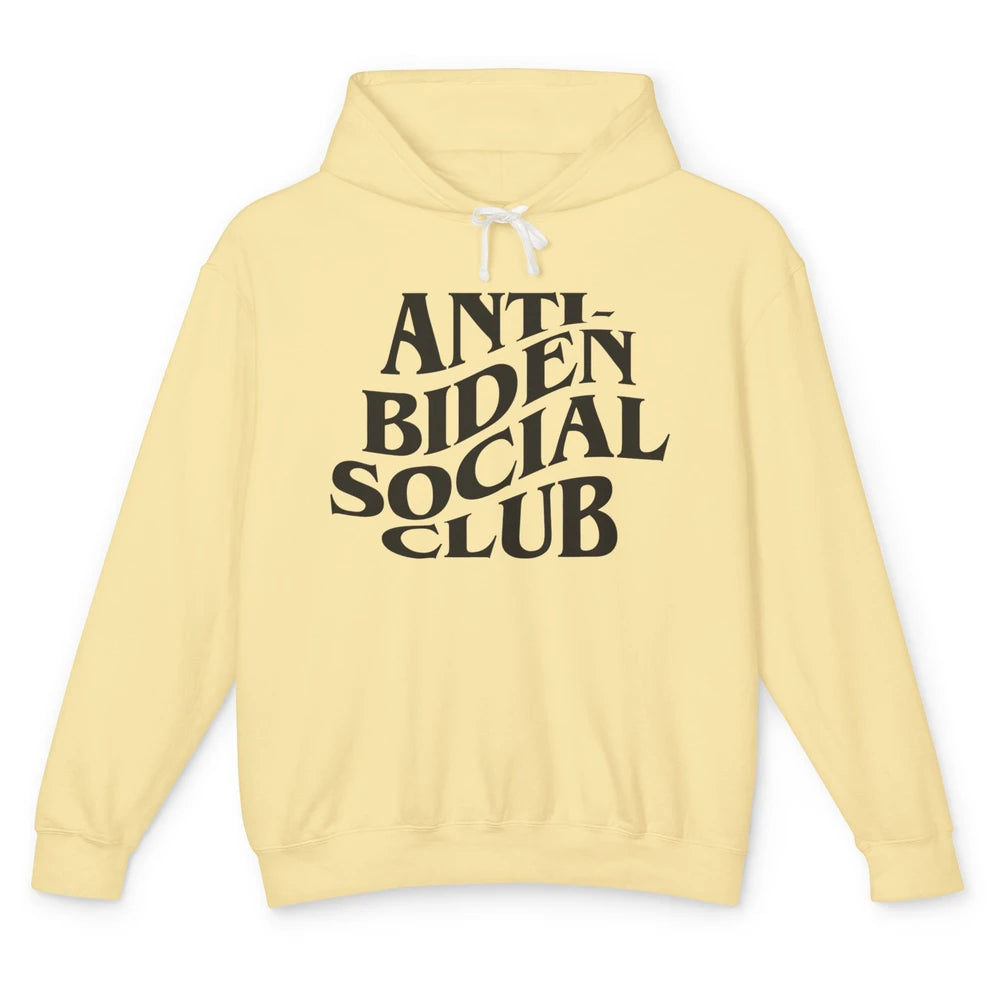 Anti Liberals Anti Biden Social Club Conservative US Flag Unisex Lightweight Hoodie