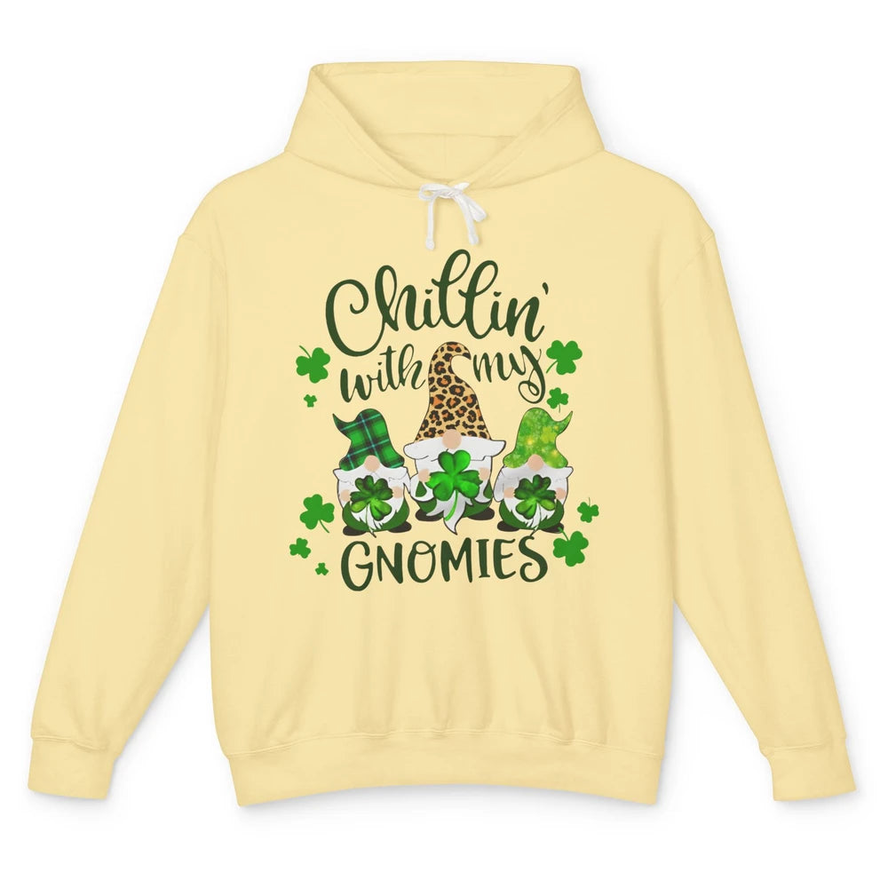 Chillin' With My Gnomes St Patrick’s Day Irish Gnomes Lucky Unisex Lightweight Hoodie