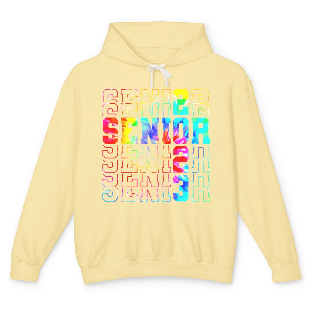 Tie Dye Senior 2023 Class Of 2023 Graduate Bachelor Gift Unisex Lightweight Hoodie