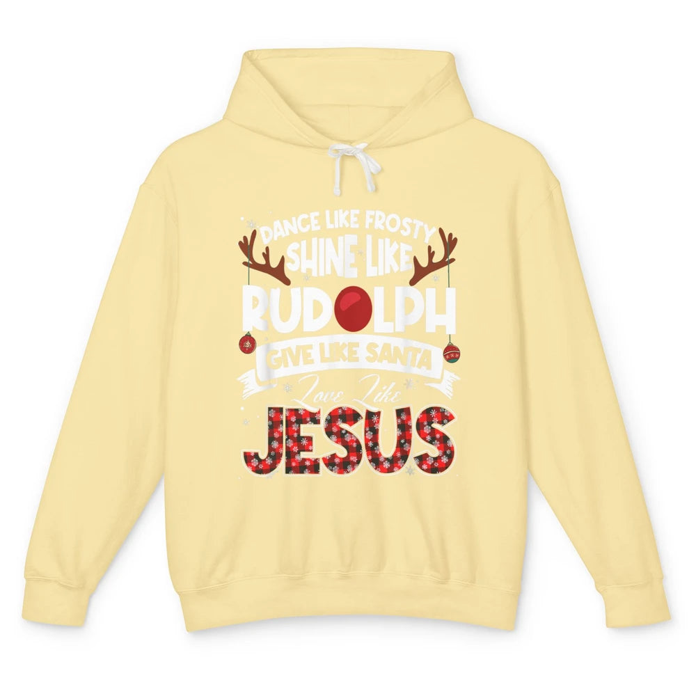 Merry Christmas Santa Frosty Rudolph Jesus Xmas God Reindeer Unisex Lightweight Hoodie