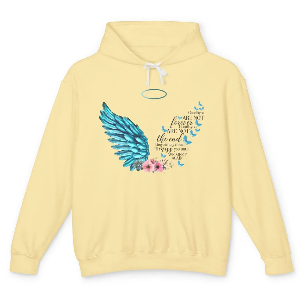 Angel Wing Cardinals Goodbyes Are Not The End Heaven Angel Unisex Lightweight Hoodie