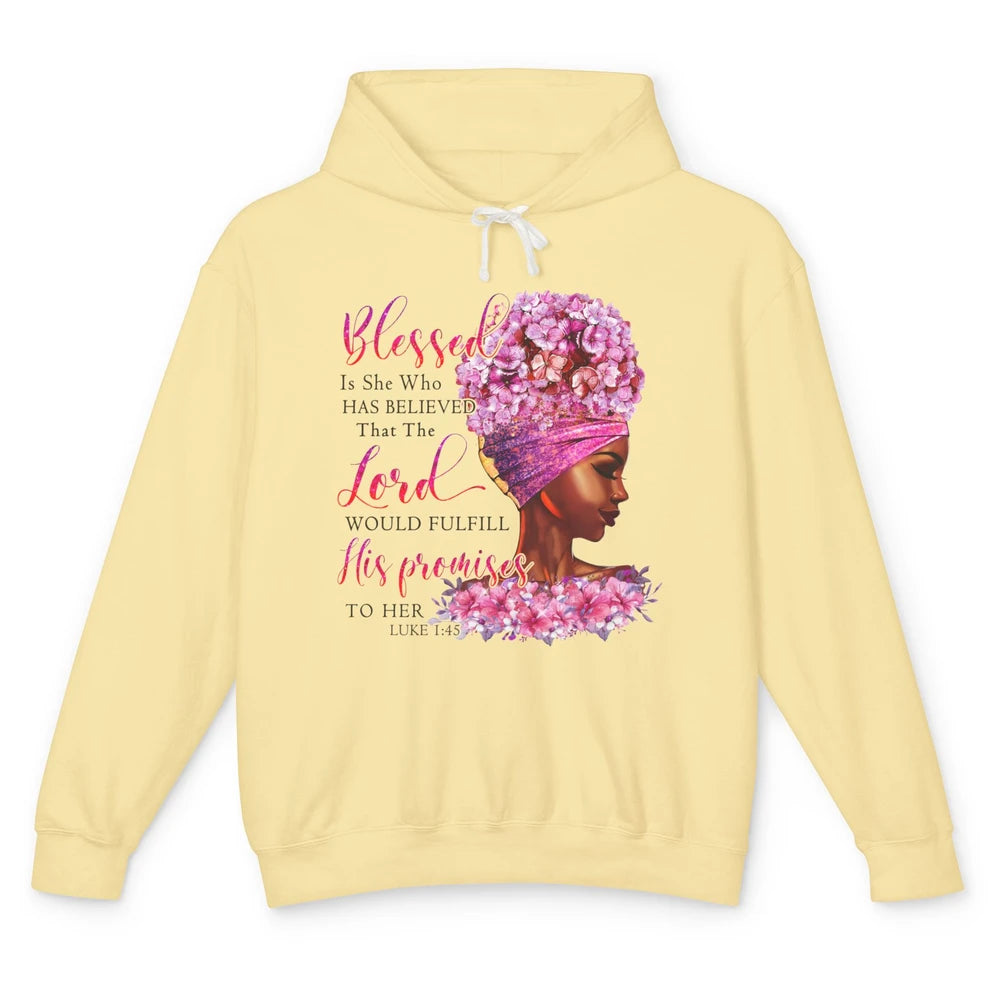 Black Girl In The Midst Of Storm Believe In God Christian Unisex Lightweight Hoodie