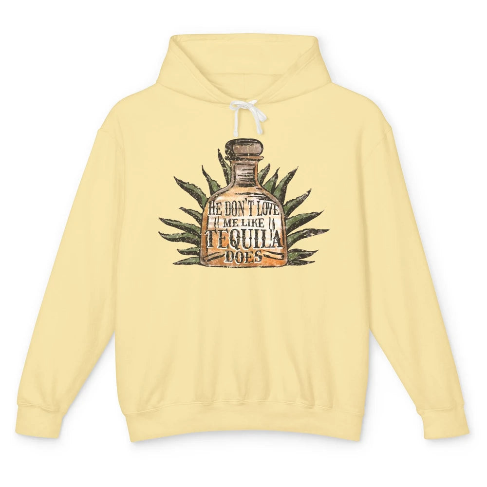 Vintage He Don't Love Me Like Tequila Does Western Country Unisex Lightweight Hoodie