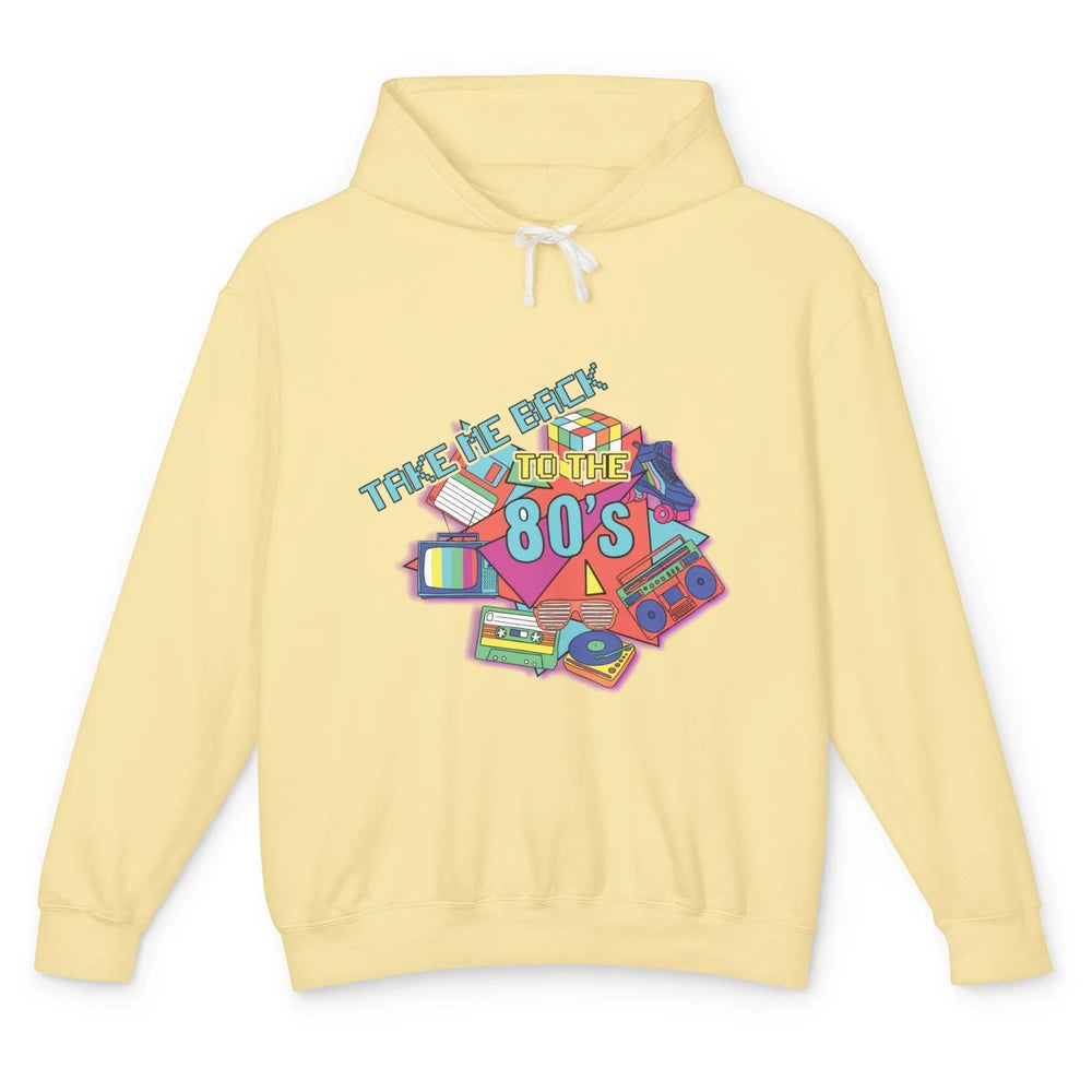 Take Me Back To The 80s Vintage 1980s Born Birthday Party Unisex Lightweight Hoodie