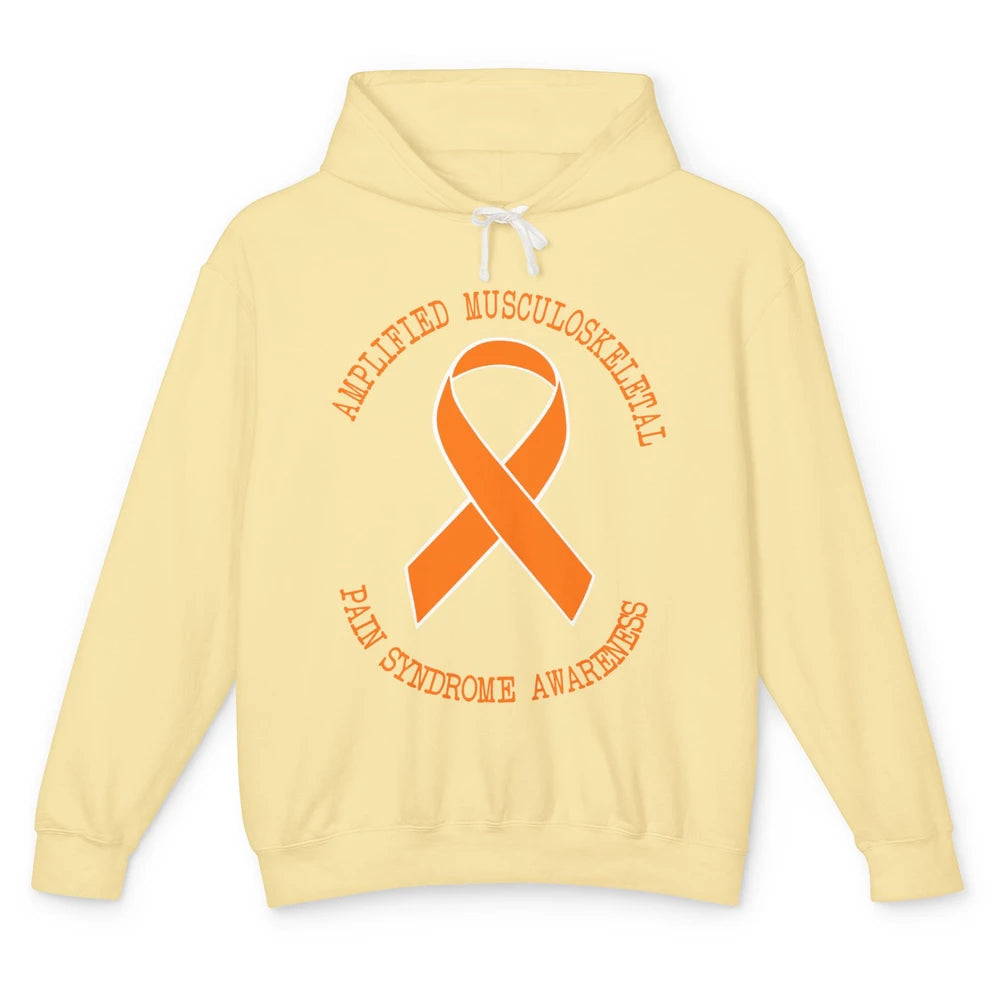 Amplified Musculoskeletal Pain Syndrome AMPS Orange Ribbon Unisex Lightweight Hoodie