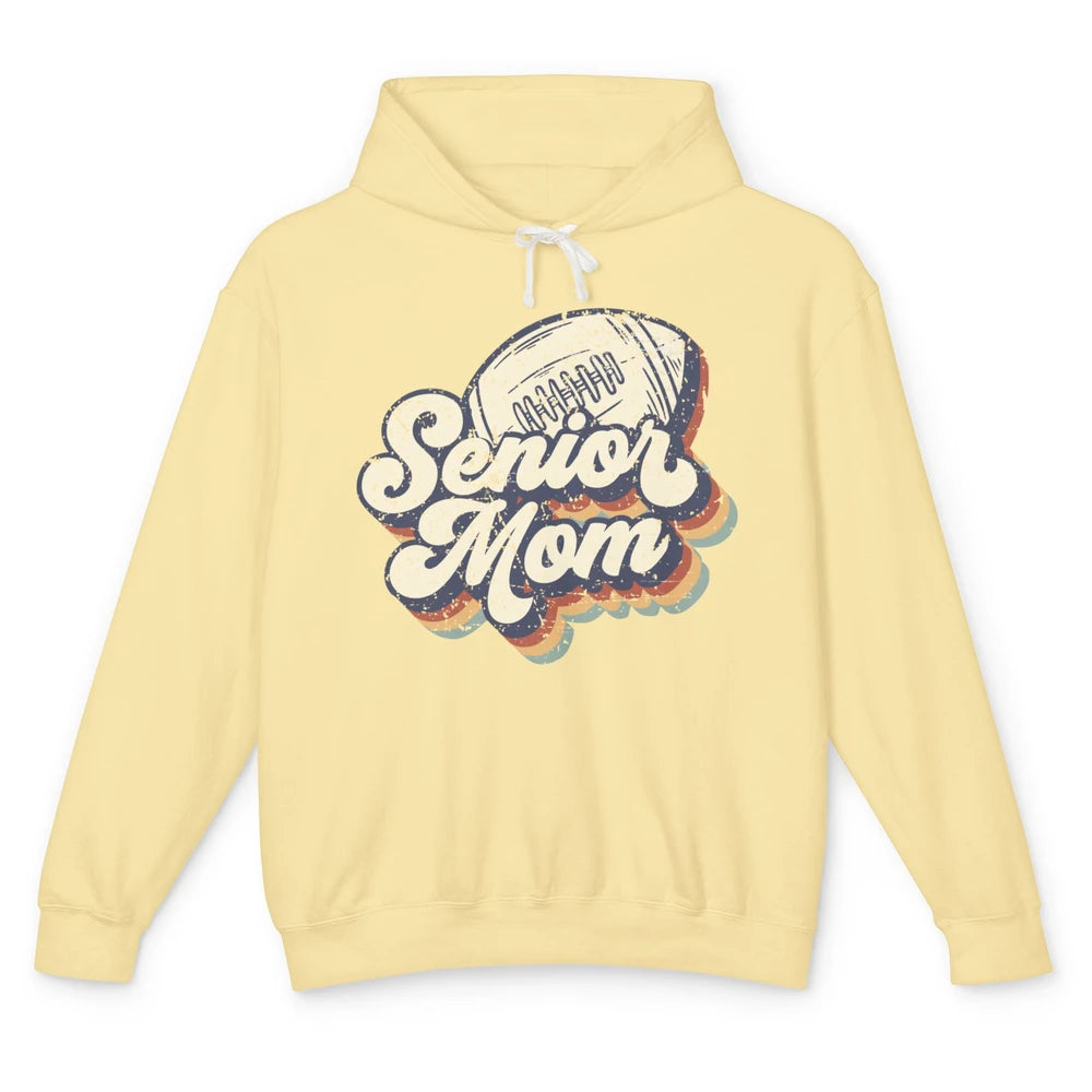 Retro Senior Mom Football Class Of 2022 Graduate Mom Gift Unisex Lightweight Hoodie