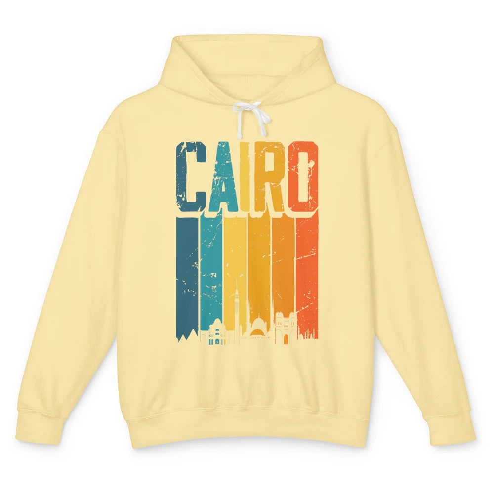 Ancient Pyramids Mystery Cairo Egypt Egyptian Sunset Skyline Unisex Lightweight Hoodie