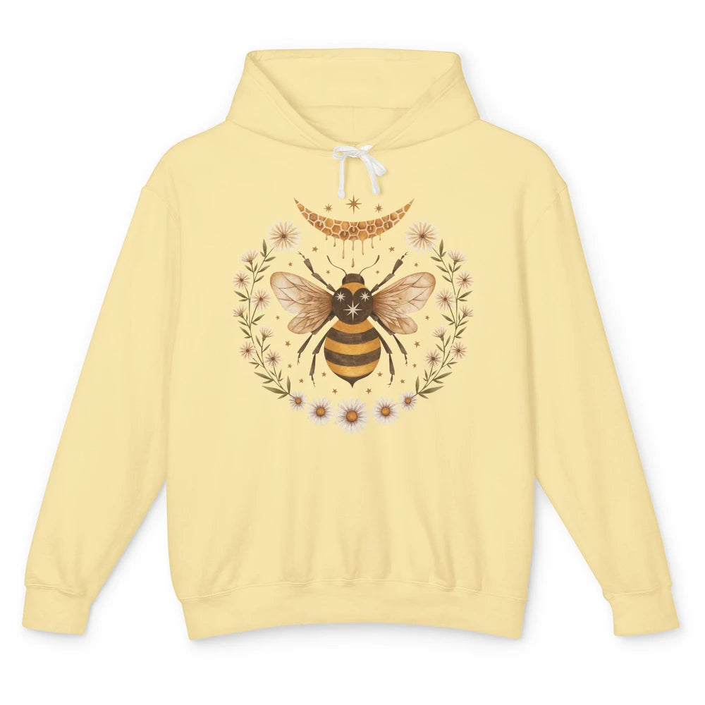 Funny Bee Honey Moon Cute Bee Lovers Unisex Lightweight Hoodie