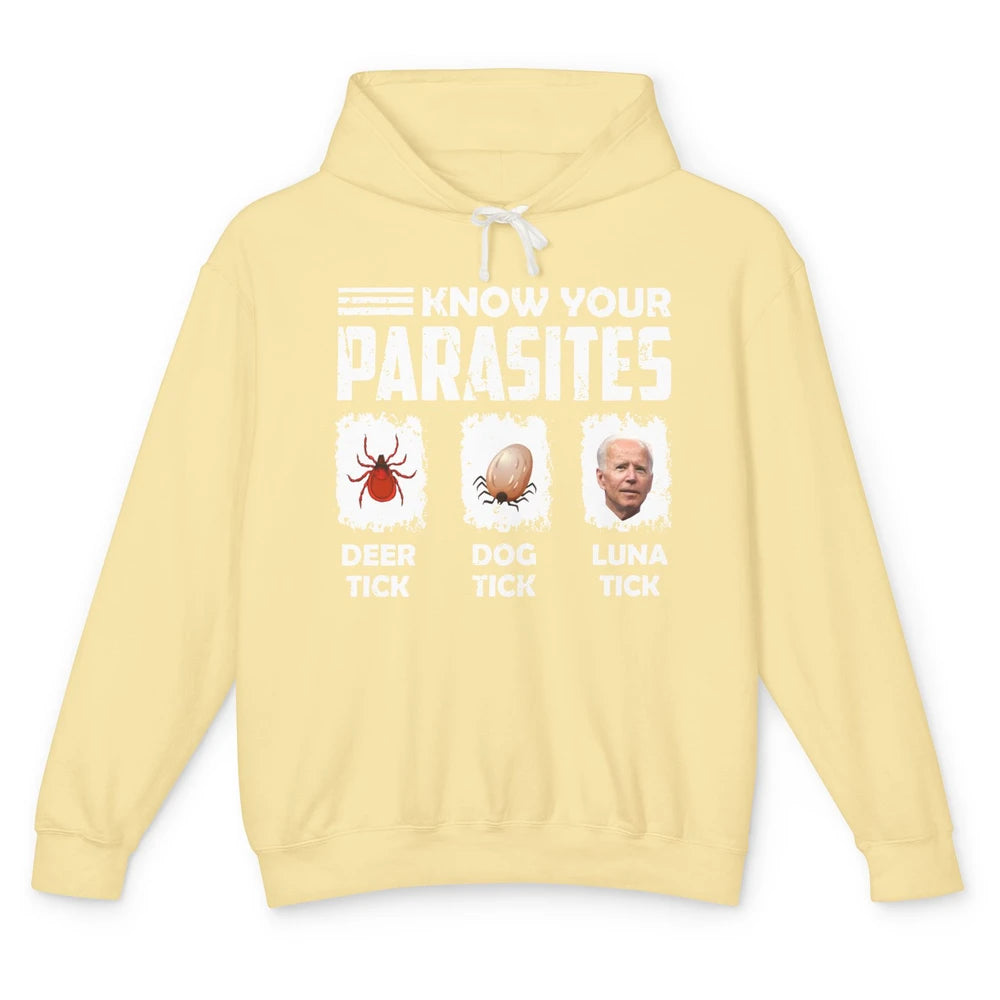 Know Your Parasites Anti Joe Biden Republican Trump Support Unisex Lightweight Hoodie