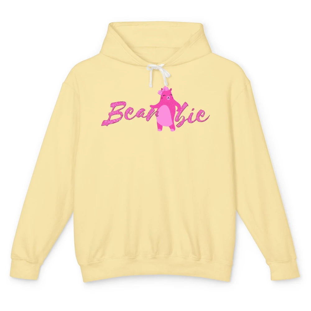 Funny Bearbie Cute Pink Bear Sarcastic Kawaii Wild Animal Unisex Lightweight Hoodie