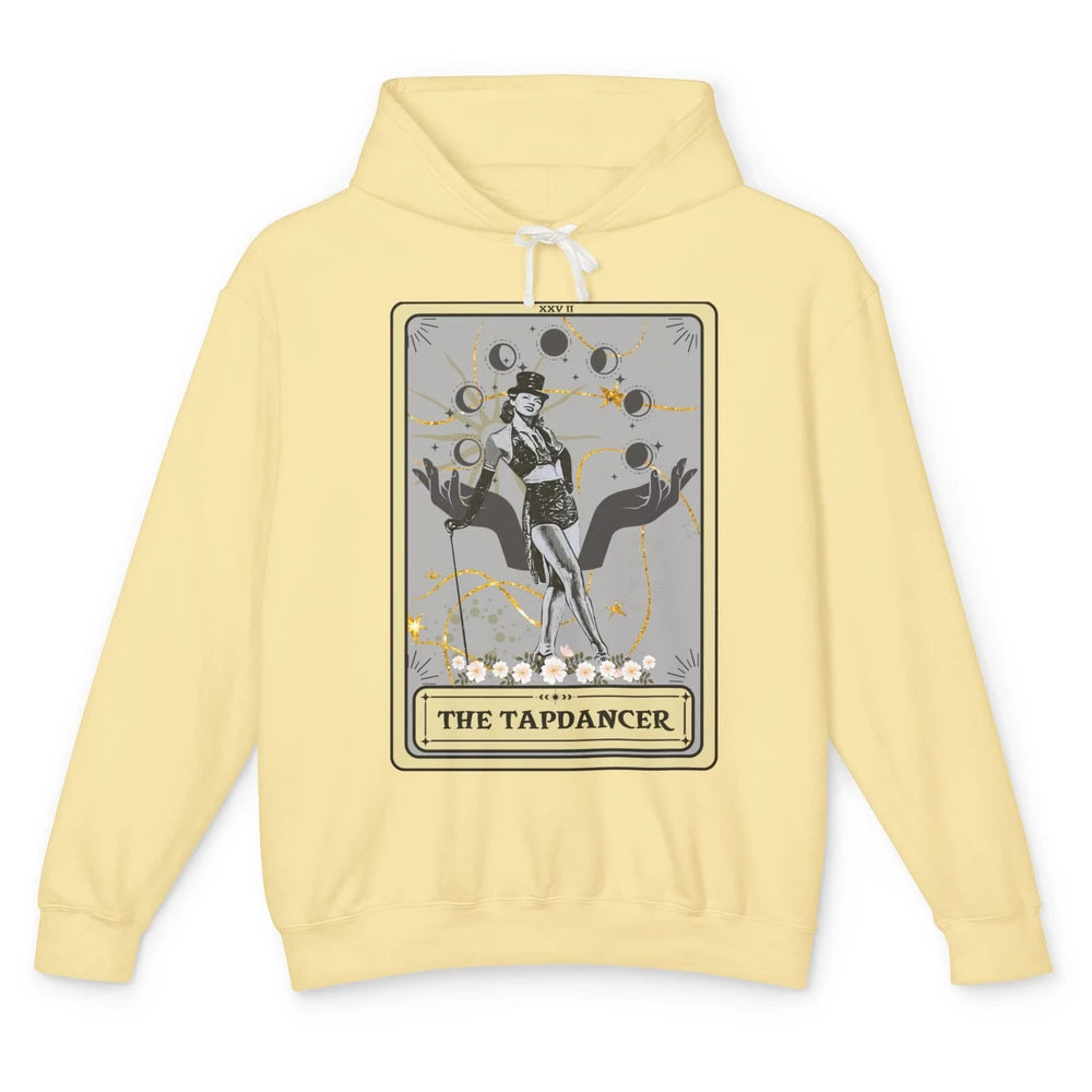 Retro The Tapdancer Tarot Card Tapdancing Halloween Dancer Unisex Lightweight Hoodie