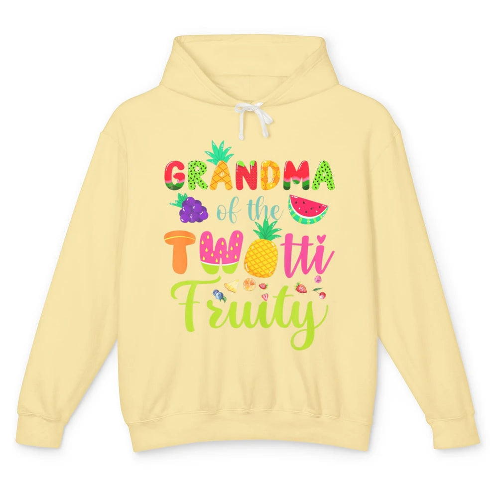 Grandma Of The Twotti Fruity 2nd Birthday Summer Fruit Nana Unisex Lightweight Hoodie