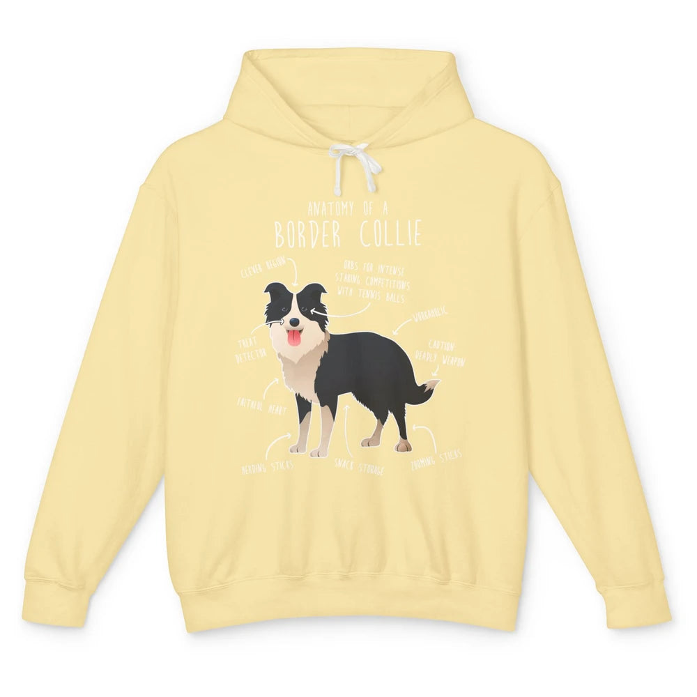 Funny Anatomy Of Border Collie Dog Anatomy Dog Mom Gift Unisex Lightweight Hoodie