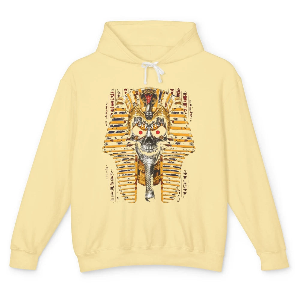 Ancient Egyptian Pyramid Skull King Tut Pharaoh Tutankhamun Unisex Lightweight Hoodie