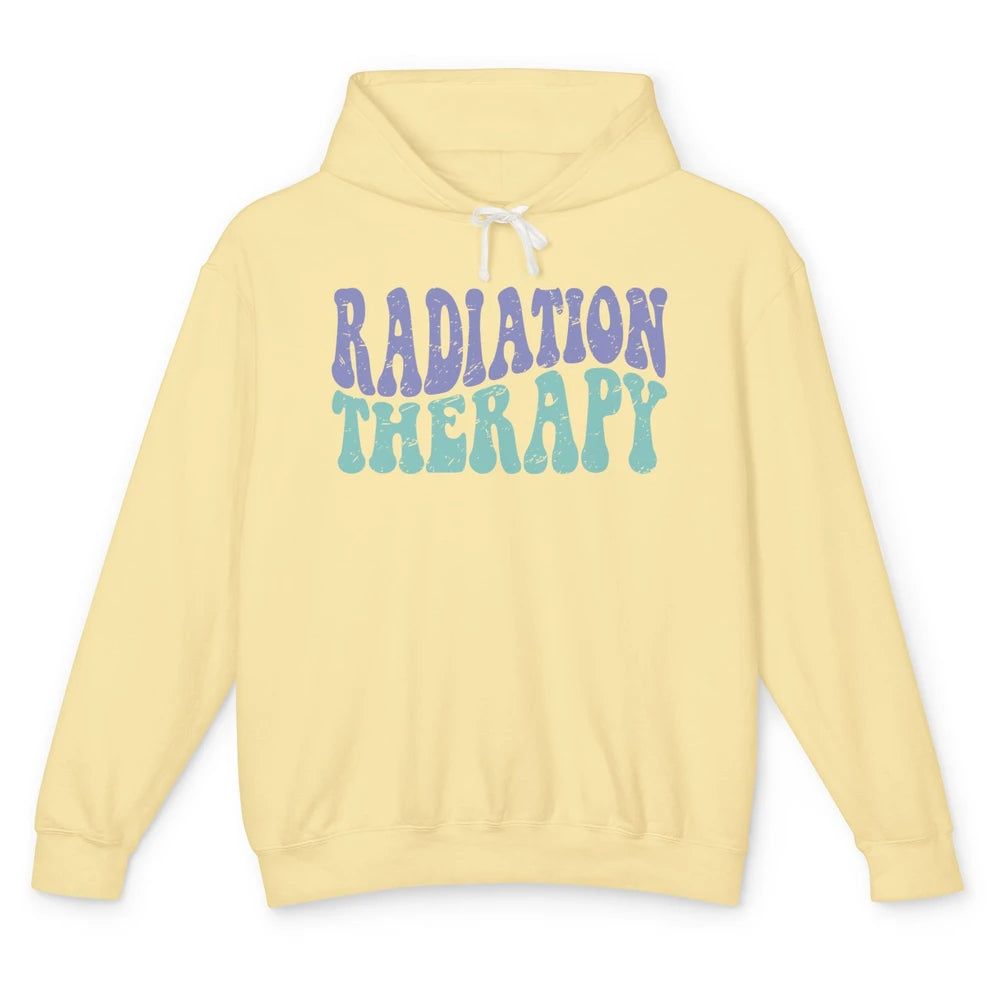 Groovy Radiation Therapy Caring Loving Radiation Therapist Unisex Lightweight Hoodie