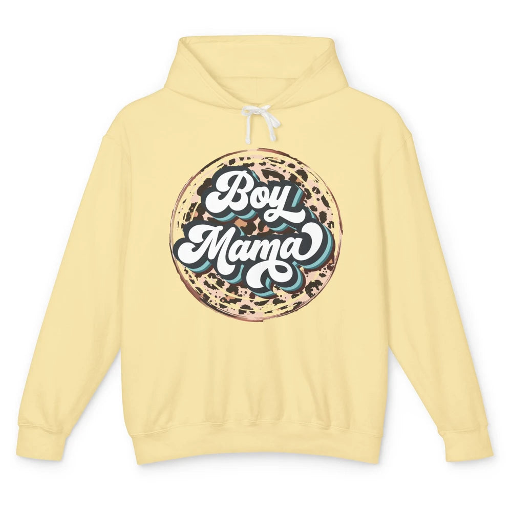 Retro Boy Mama Leopard Lightning Bolt Western Country Mama Unisex Lightweight Hoodie