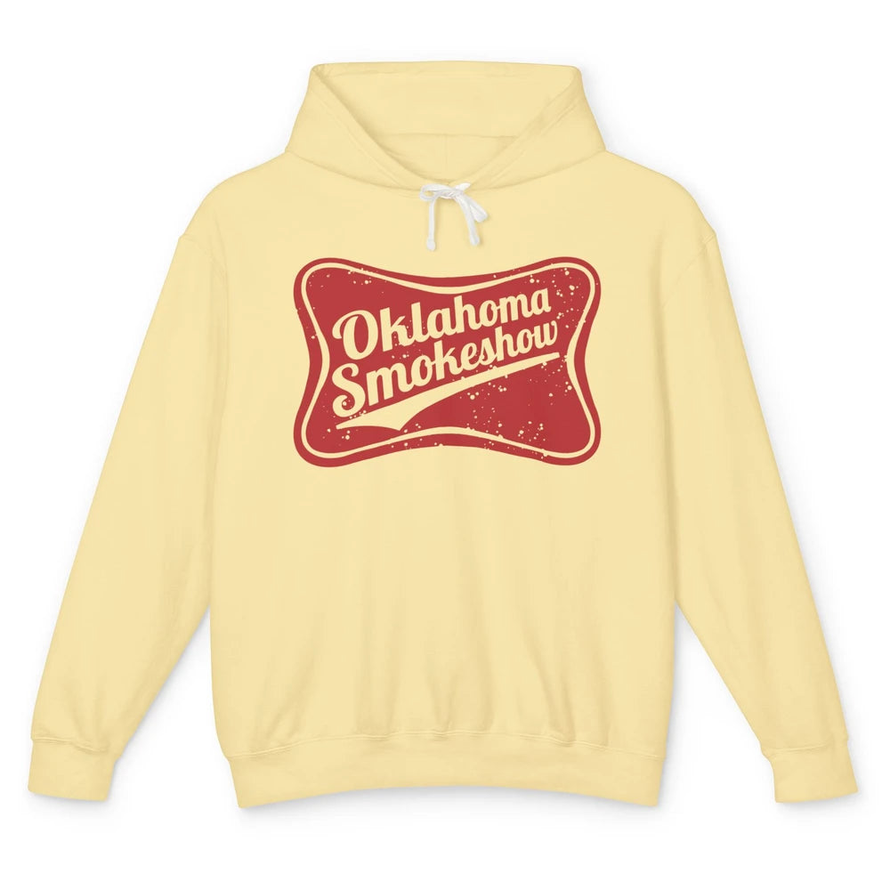 Retro Cowgirl Oklahoma Smokeshow Small Town Western Country Unisex Lightweight Hoodie