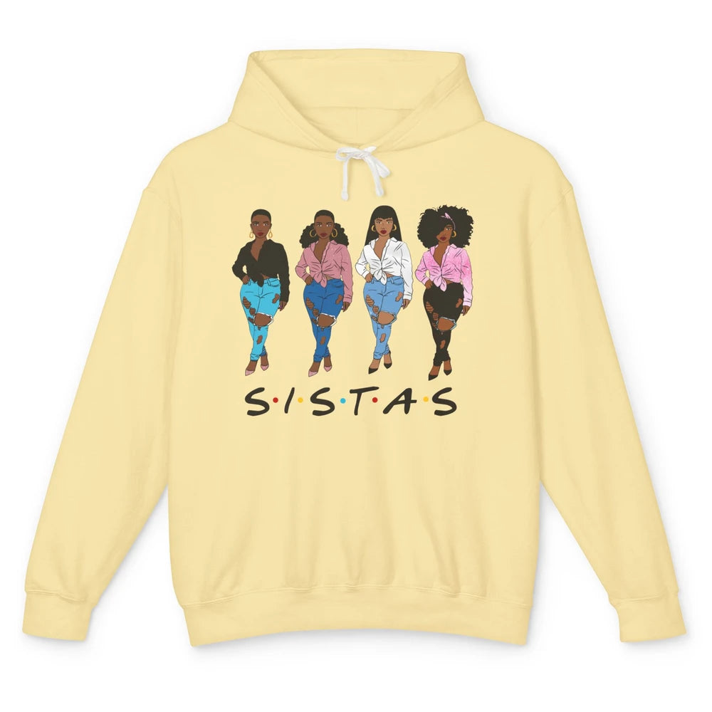 Sistas Awesome Afro African Black Women Melanin Sisters Gift Unisex Lightweight Hoodie