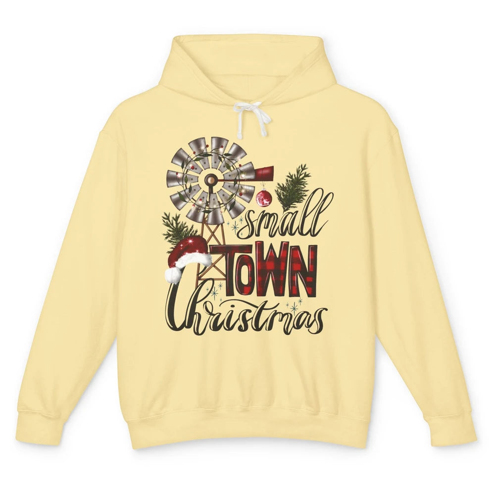 Retro Small Town Christmas Western Hometown Christmas Unisex Lightweight Hoodie