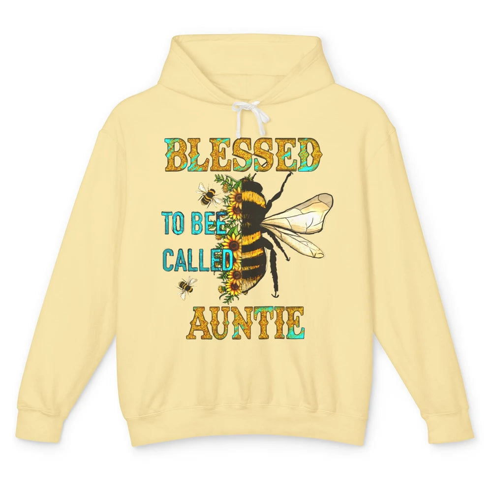 Blessed To Bee Called Auntie Pregnancy Nephew Niece Gift Unisex Lightweight Hoodie