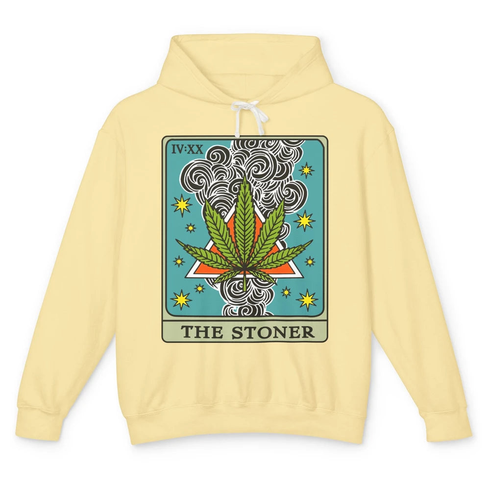 Vintage Weed The Stoner Tarot Card Weed Cannabis Marijuana Unisex Lightweight Hoodie