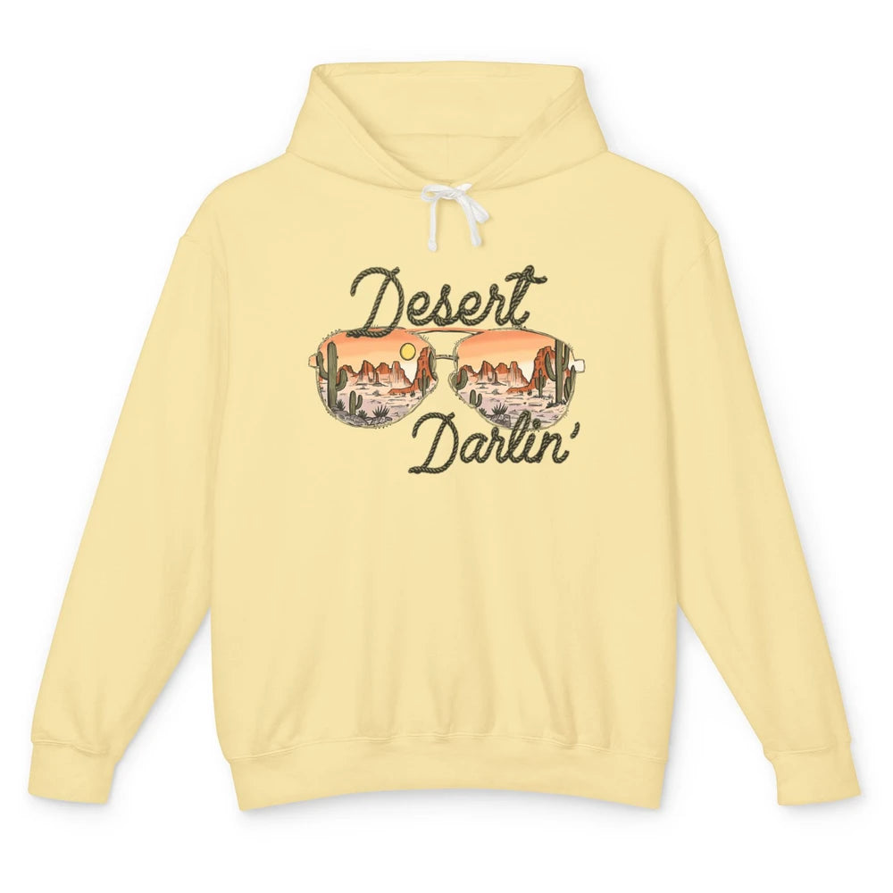 Desert Girl Sunglasses Desert Darlin' Cactus Western Cowgirl Unisex Lightweight Hoodie