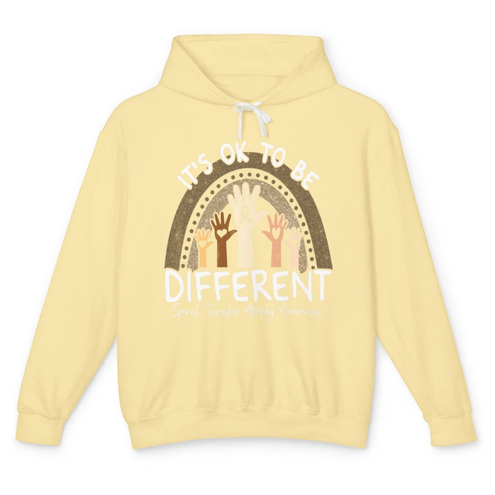 OK Be Different Rainbow Warrior Spinal Muscular Atrophy SMA Unisex Lightweight Hoodie