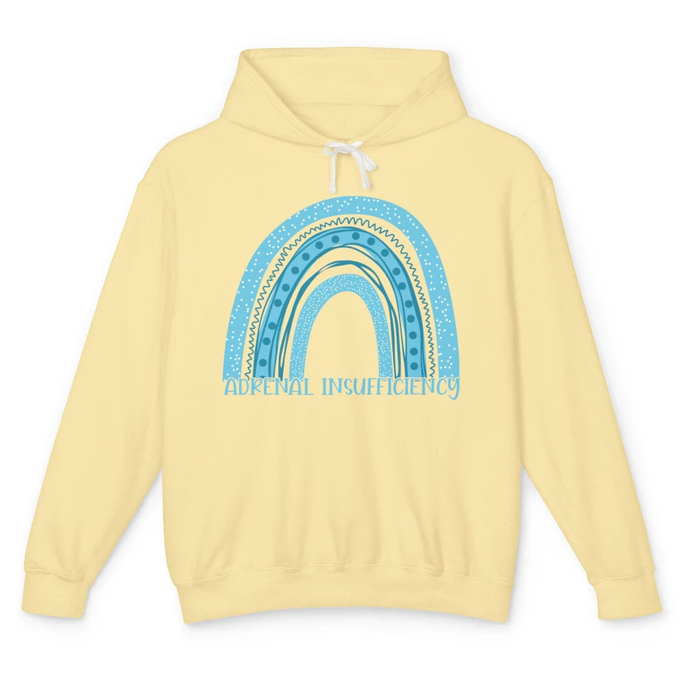 Adrenal Insufficiency Awareness Floral Light Blue Rainbow Unisex Lightweight Hoodie