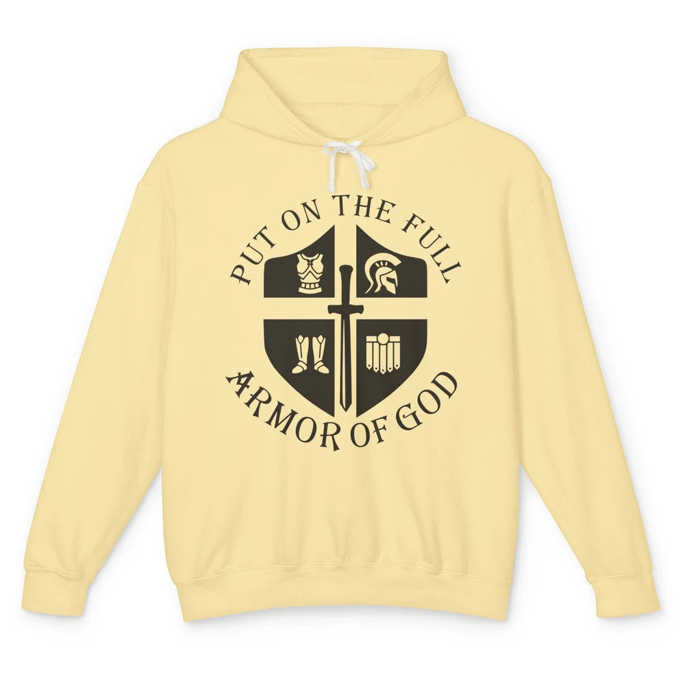 Knight Templar Christian Put On Full Armor Of God Religious Unisex Lightweight Hoodie