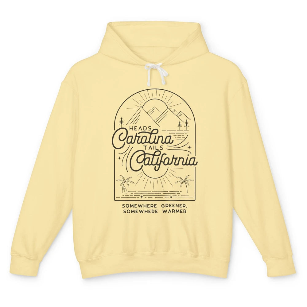 Heads Carolina Tails California Western Country Summer Gift Unisex Lightweight Hoodie