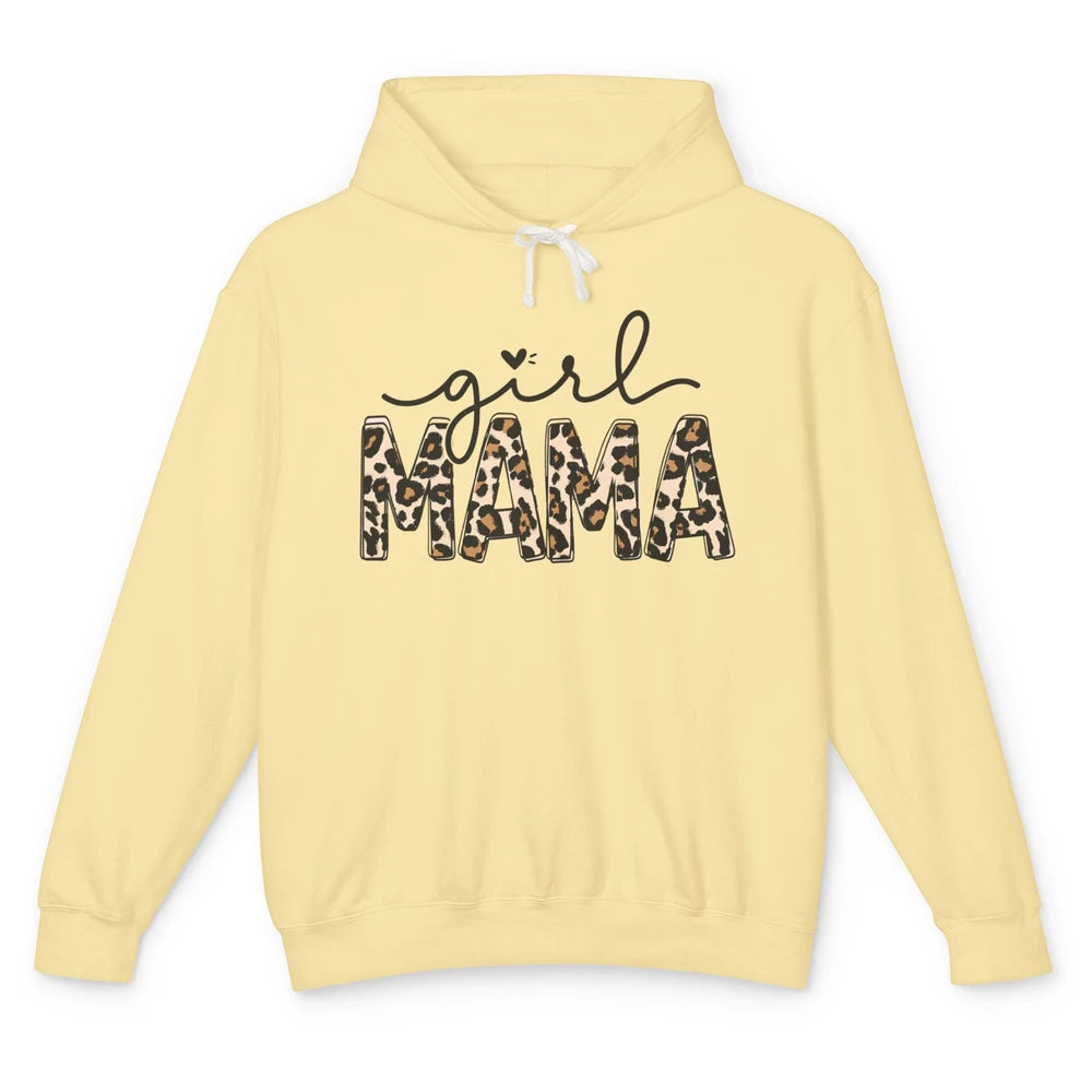 Girl Mama Leopard Mom Of Girls Western Mama Mother Gift Unisex Lightweight Hoodie