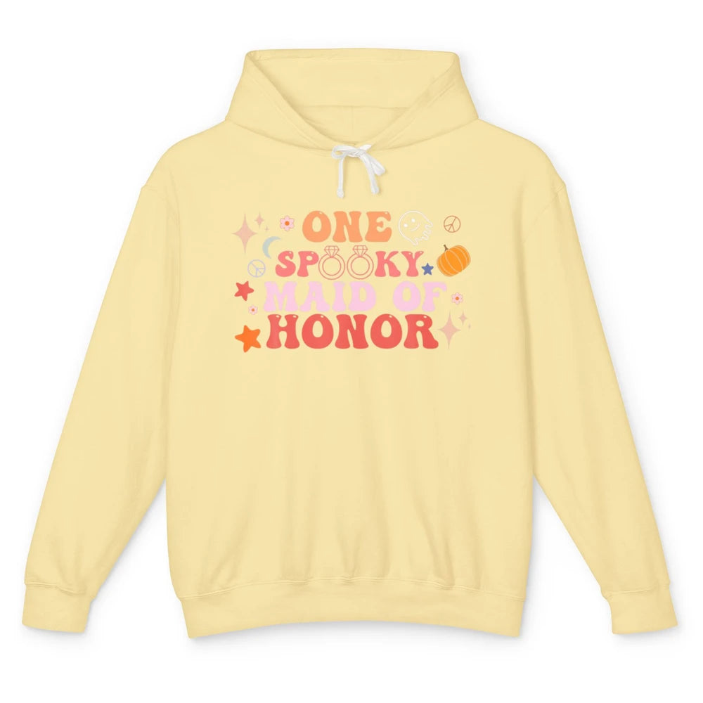 Spooky Maid Of Honor Halloween Bachelorette Party Engagement Unisex Lightweight Hoodie