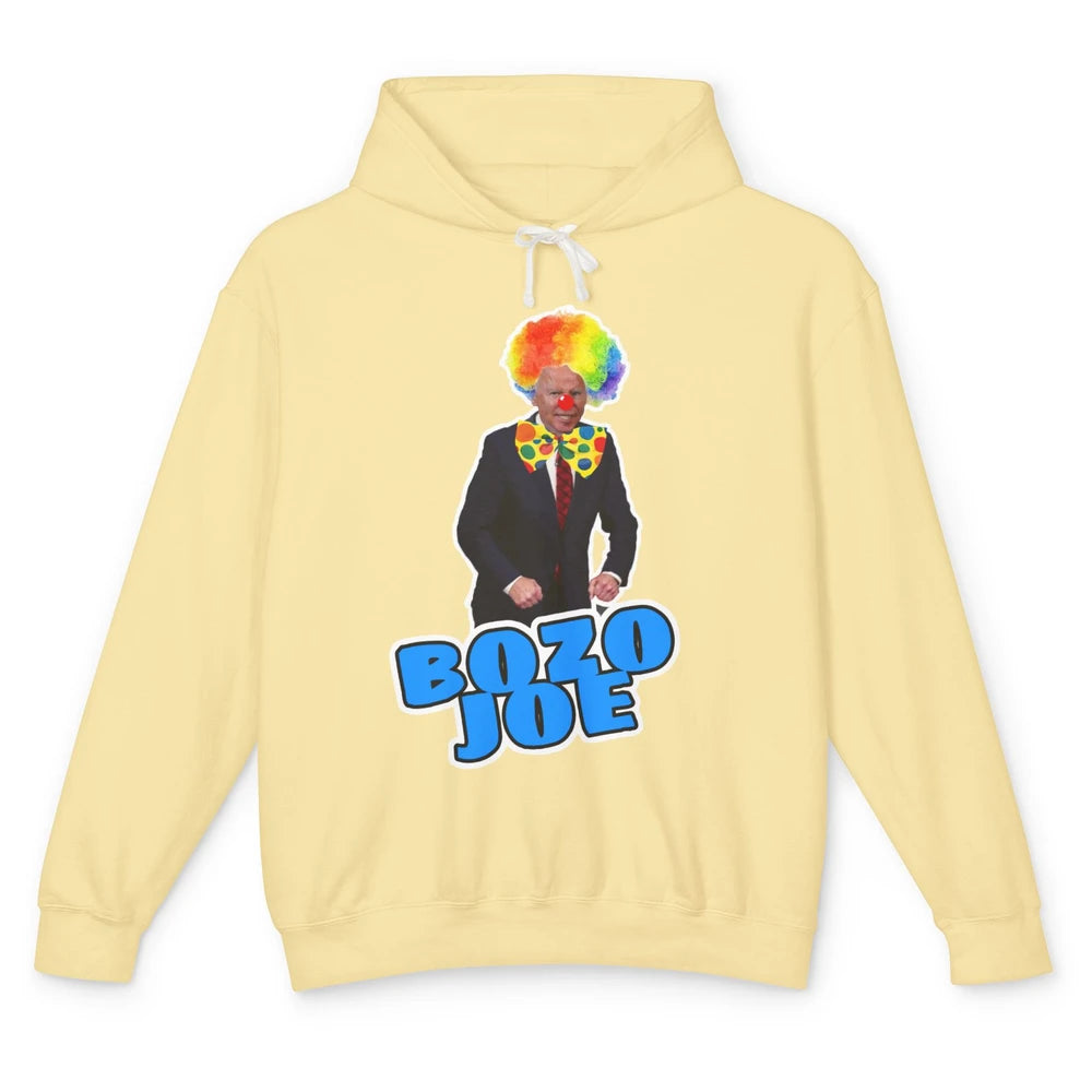 Funny Biden Clown Bozo Joe Anti Biden Liberal Conservative Unisex Lightweight Hoodie