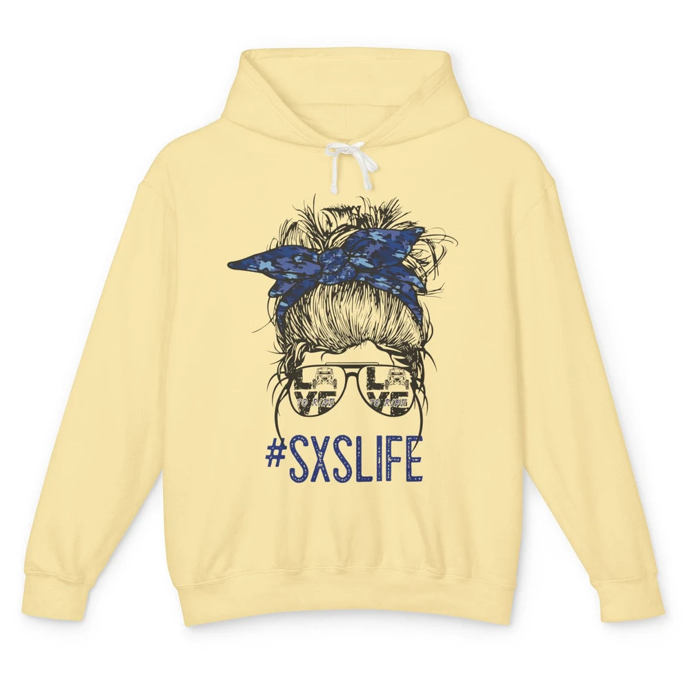 Messy Bun Hair SXS Life Side By Side Riders Girl Riding Gift Unisex Lightweight Hoodie